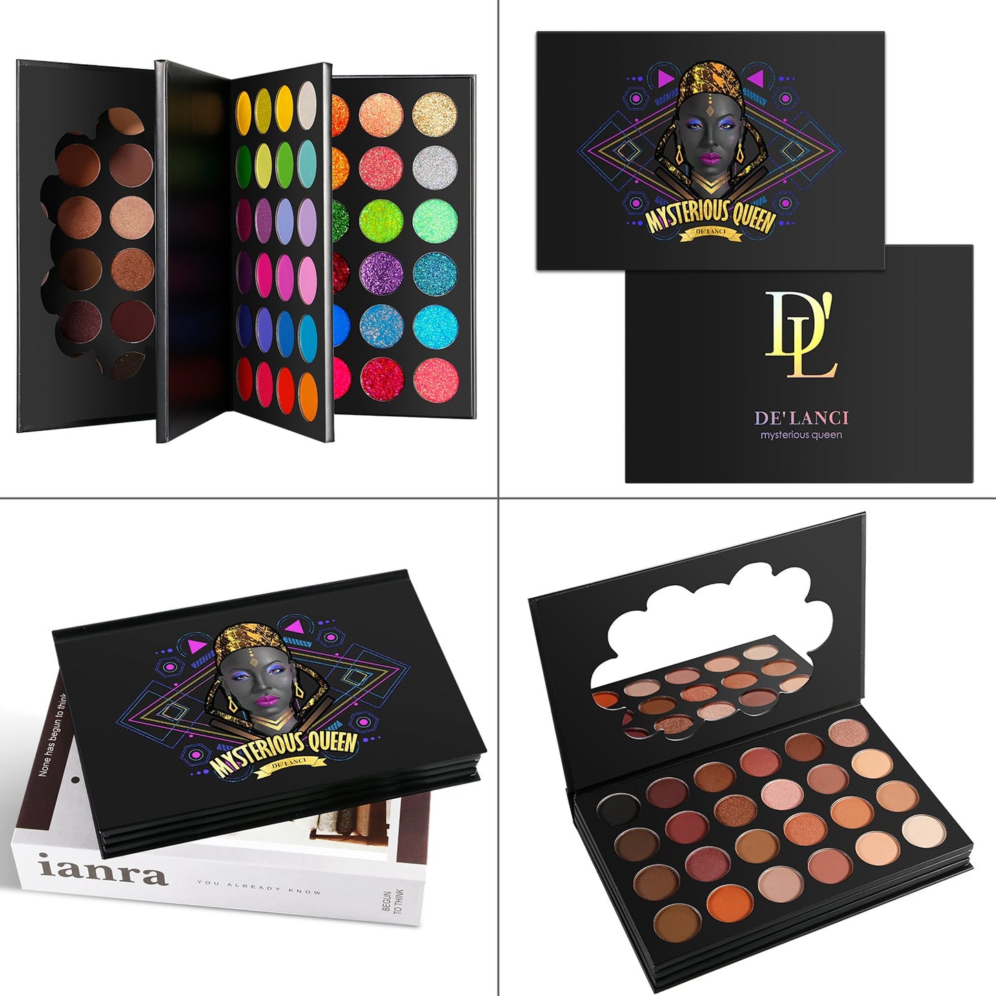 DE'LANCI Mysterious Queen 72 Color Eyeshadow Makeup Book-DE'LANCI