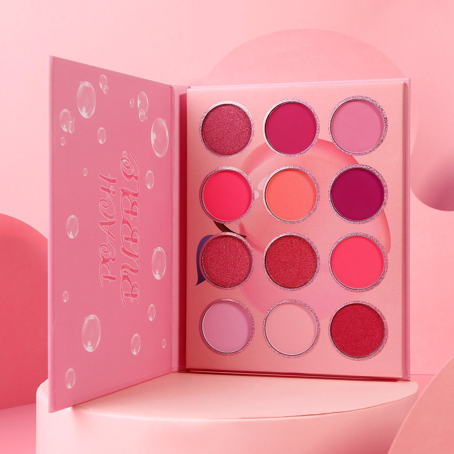 DE'LANCI 12 Colors Pink Peach Eyeshadow Palette-DE'LANCI