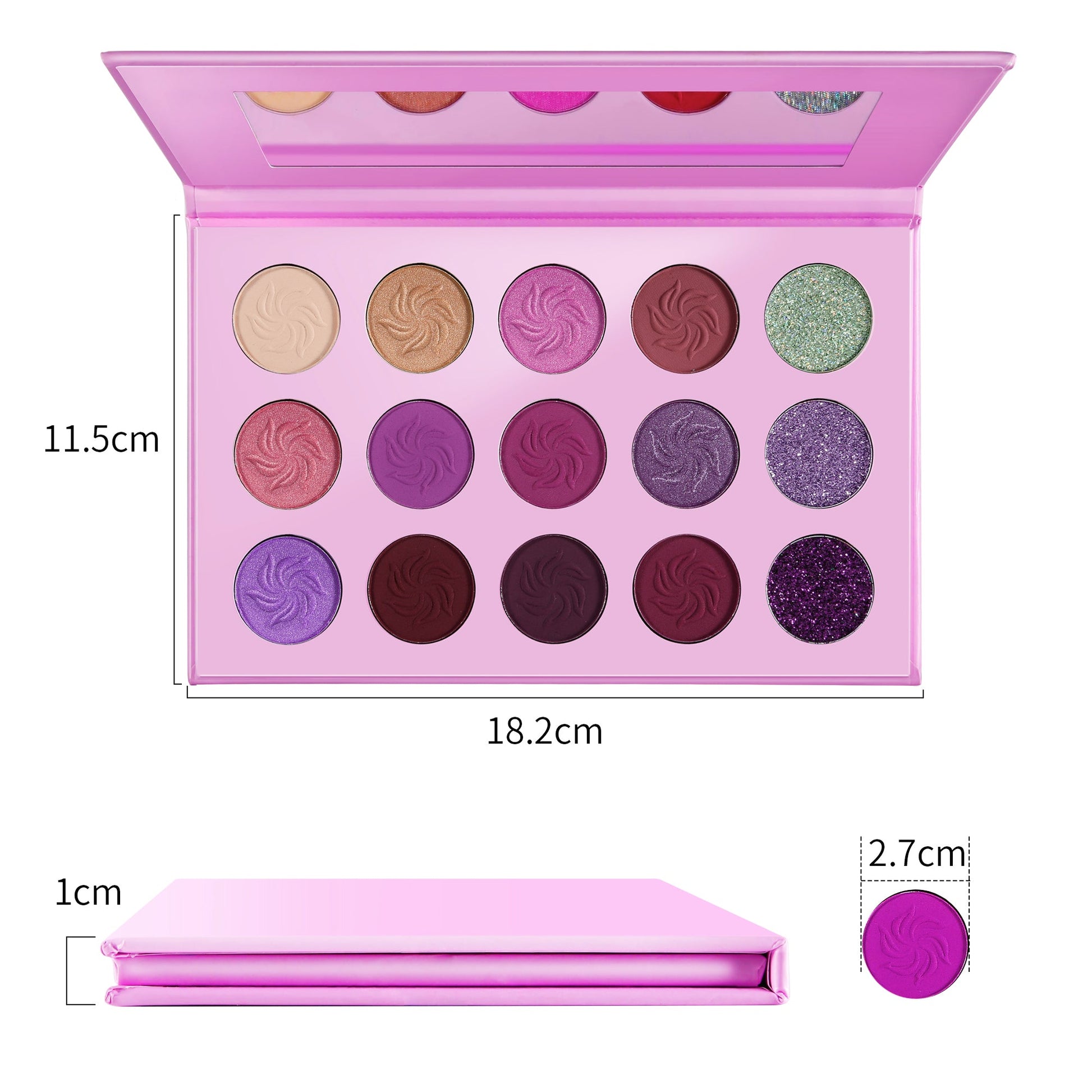 DE'LANCI 15 Color Purple Eyeshadow Palette-DE'LANCI