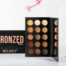 Load image into Gallery viewer, DE&#39;LANCI 15 Color Nude Bronzed Eyeshadow Makeup Pallete
