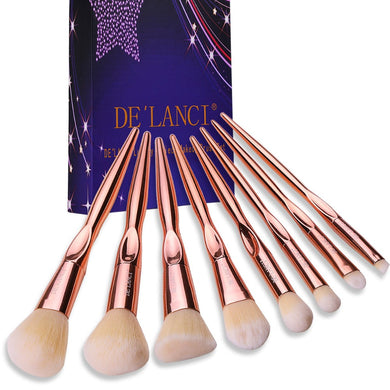 DE'LANCI Luxury 8 Piece Makeup Brush Set-DE'LANCI