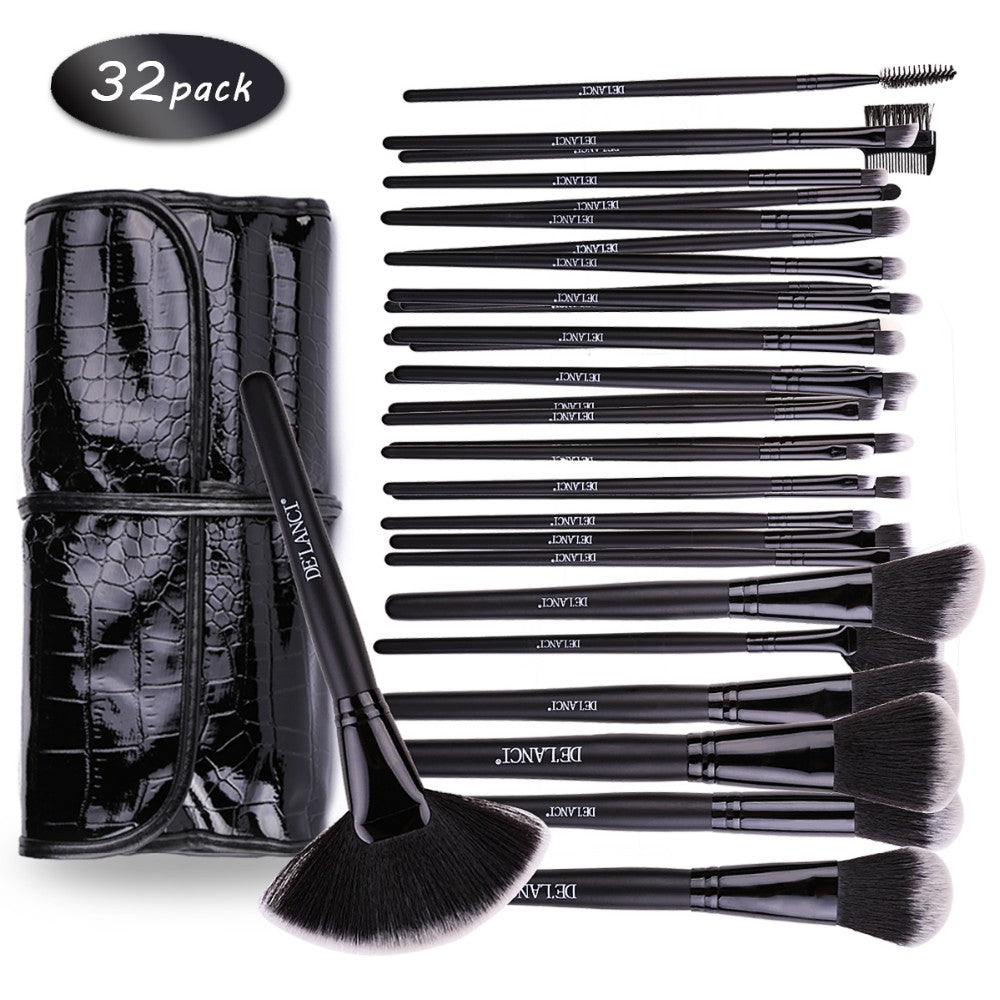 DE'LANCI Professional Brushes Makeup 32 pcs Cosmetic Kit-DE'LANCI