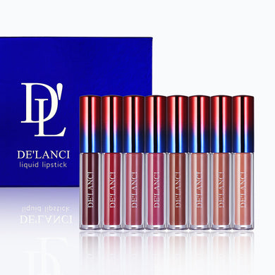 DE'LANCI Matte Lipstick set Nude Waterproof 8 colors-DE'LANCI