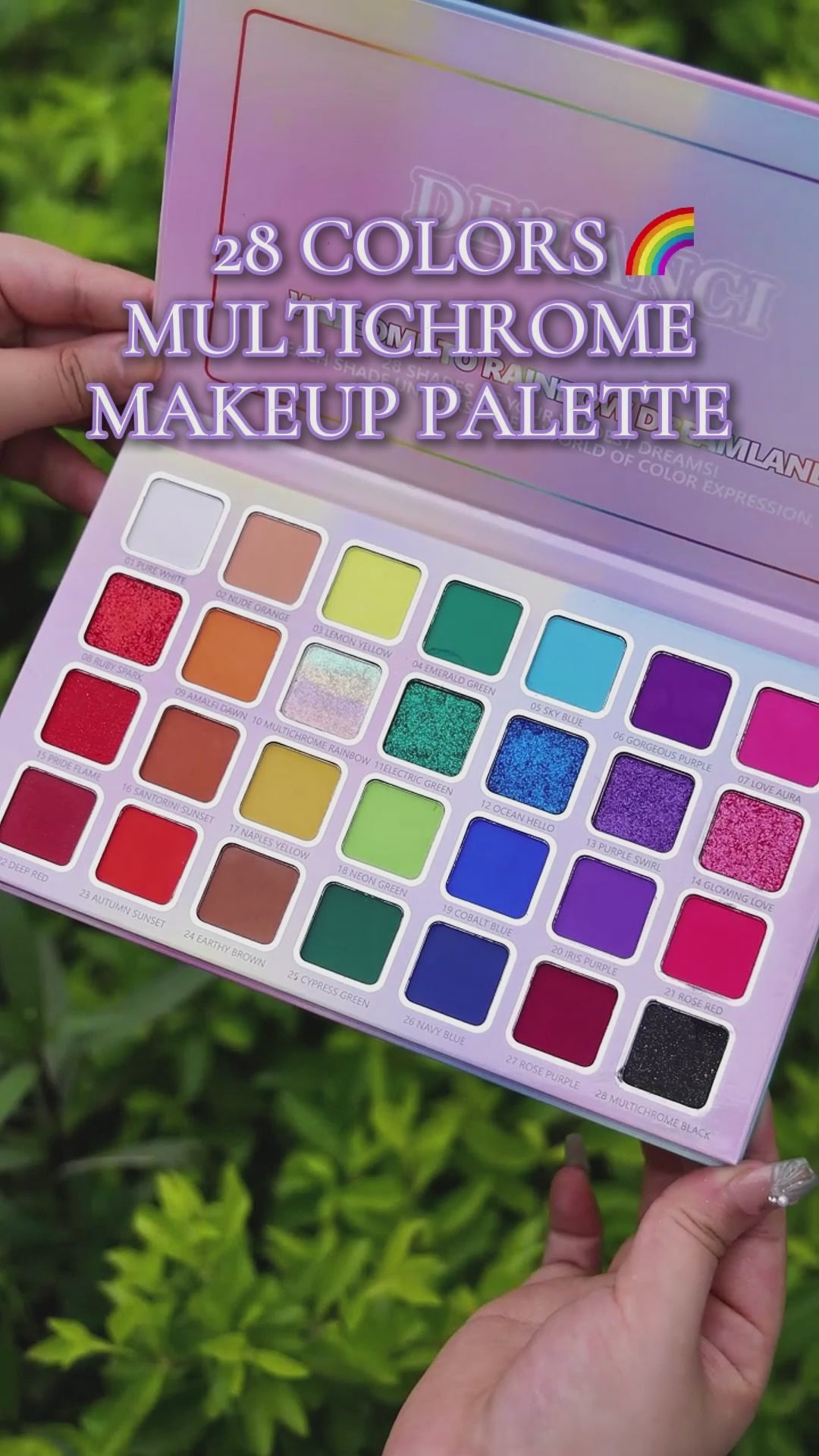 DE'LANCI Rainbow Jellyfish – 28-Color Multichrome Eyeshadow